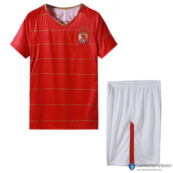 Camiseta Evergrande Primera equipo Niños 2018-19 Rojo Blanco